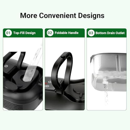 Handheld Steam Cleaner with 18 Accessories, 80-Minute Runtime, High-Pressure Steamer