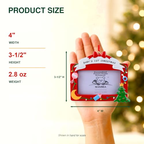 Baby’s First Christmas Photo Frame Ornament - Personalized Keepsake Gift