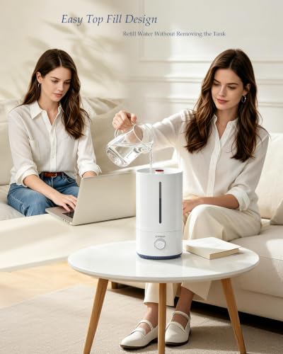 4L Cool Mist Humidifier for Bedroom & Home Quiet Top Fill & Easy Cleaning