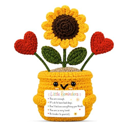 Encouragement Sunflower Gift Set for Stress Relief and Well Wishes for Women and Men