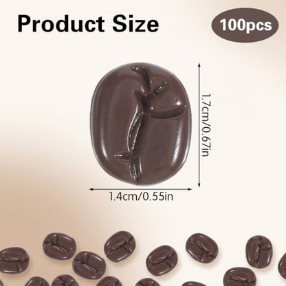 Fake Coffee Beans Decor Set - Resin Artificial Coffee Bean Props for Home & Craft