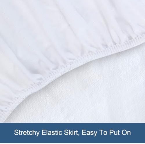 Queen Size Waterproof Mattress Protector Fitted, Breathable & Machine Washable