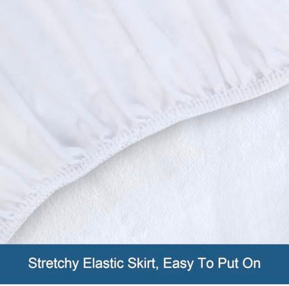 Queen Size Waterproof Mattress Protector Fitted, Breathable & Machine Washable