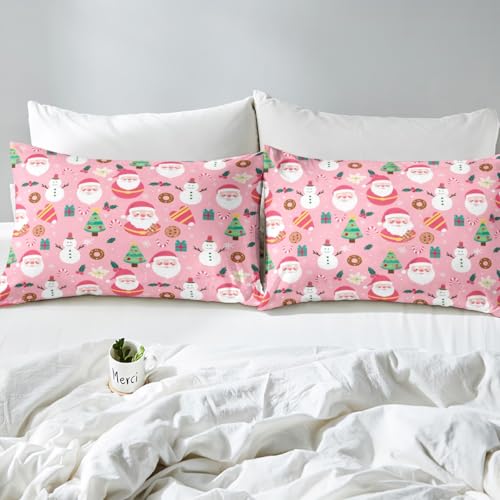 Feelyou Christmas Santa Bedding Set for Kids Twin Snowman Holiday Fun - Variation 05