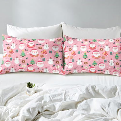 Feelyou Christmas Santa Bedding Set for Kids Twin Snowman Holiday Fun - Variation 05