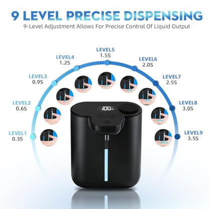 Touchless Automatic Soap Dispenser Wall Mount 16.9oz Black Liquid