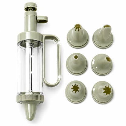 Piping Gun Set with Clear Dispenser, 7-Piece Cake Decorating Kit for Pastry & Cupcake
