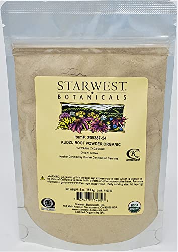 Starwest Botanicals Organic Kudzu Root Powder, 4 Ounces