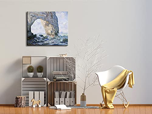 Claude Monet Seascape Canvas Wall Art - Large Reproduction 24 x 20 Inches