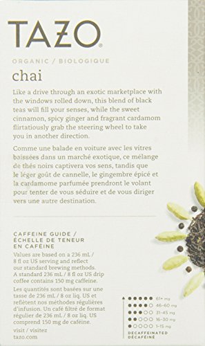 Tazo Organic Chai - 149904, Black Tea-24 Tea Bags-2.3oz/65g