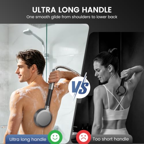 FEELSO Handheld Shower Head with Extendable Pole, 5-Inch High Pressure Spray