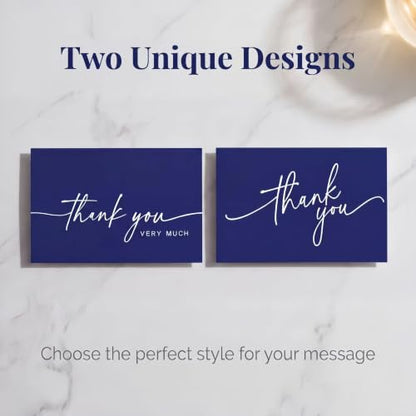 52 Pack Thank You Cards with Kraft Envelopes and Stickers Set