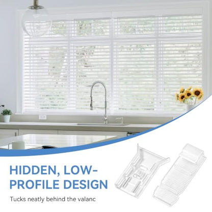 Valance Clips Replacement for Horizontal Blinds - Fits Bali, Graber, Springs