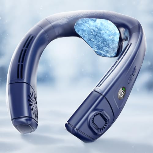 Portable Neck Fan with Cooling Chip and 3 Speed Modes - Hands-Free Personal Air Conditioner