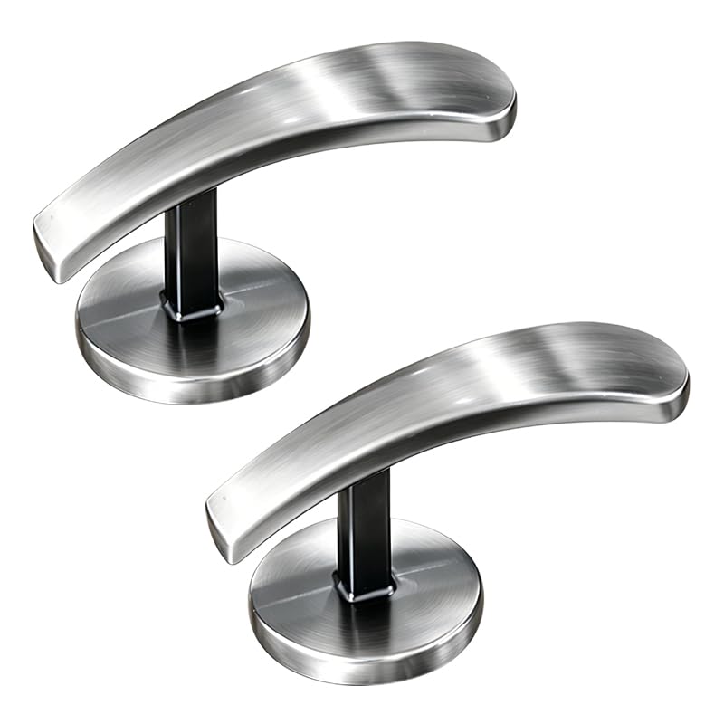 Silver Metal Curtain Holdbacks 2 Pcs - Modern Tieback Hooks for Curtains