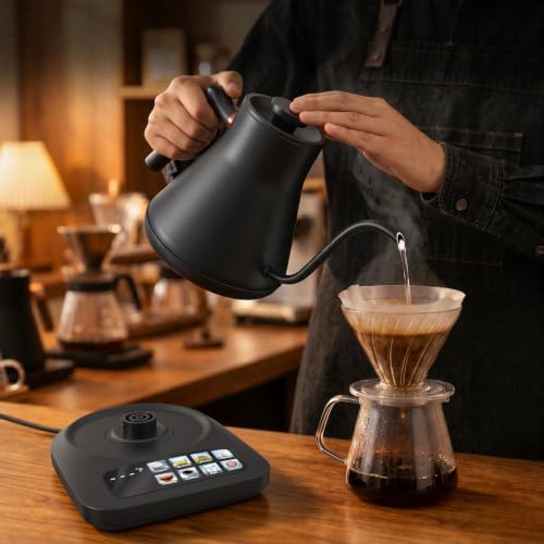 Mecity Electric Kettle with 6 Preset Temperatures & Touchscreen - Black