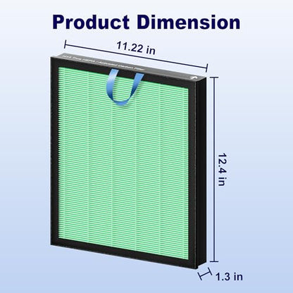 Vital 100S Toxin Absorber Replacement Filter for LEVOIT Vital 100S and Vital 100S-P Air Purifier, 3-in-1 H13 True HEPA and High-Efficiency Activated Carbon Filter, Vital 100S-RF-TX, 4 Pack, Green