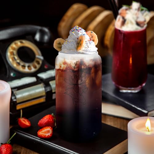 16oz Christian Glass Tumbler with Lid and Straw - Faith-Inspired Gift for Women