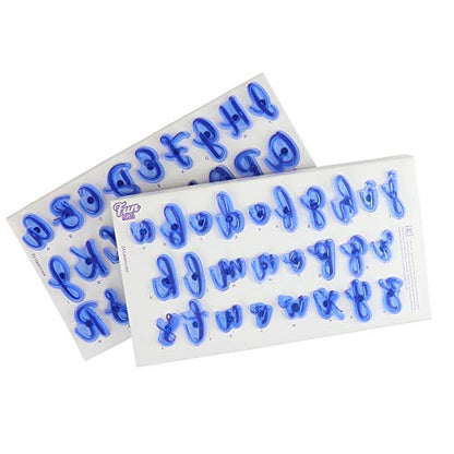 PME Alphabet Upper and Lower Case Fun Fonts, Letter Stamping Set, Standard, Blue