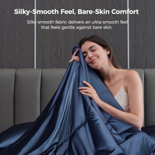Blue King Cooling Comforter Blanket - Sweetnight CoolNest 106x90 Inches