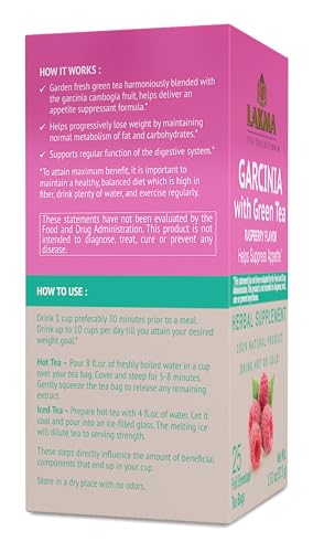 Lakma Garcinia Cambogia Green Tea with Raspberry - 25 Tea Bags