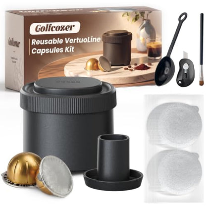 105 Count Reusable Nespresso Vertuo Pods Kit with Aluminum Foil Seals & Accessories