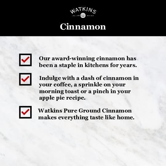 Watkins Gourmet Cinnamon Spice Tin - Pure Ground, 6 oz. for Delicious Flavor Enhancements