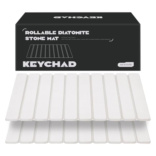 White Foldable Diatomaceous Bath Mat 23.6x15.4 Inches, 2-Pack
