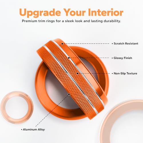 Honda Pilot & Passport 2026 Knob Covers - Orange, 4PCS Interior Accessories