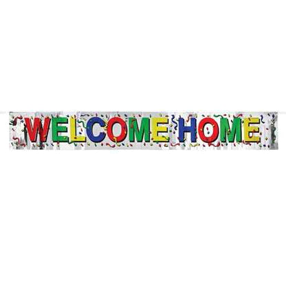 Metallic Welcome Home Fringe Banner Party Accessory (1 count) (1/Pkg)