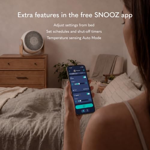 Smart Sleep Fan with White Noise Machine, Adjustable Cooling & App Control