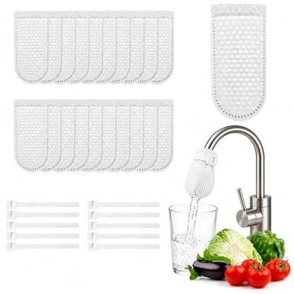 50PCS High Density Faucet Filter Cotton Bag for Kitchen & Bathroom Sink