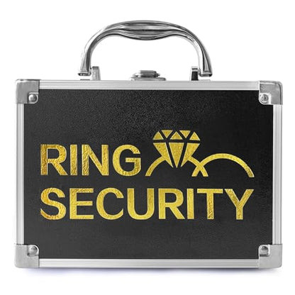 Ring Security Wedding Ring Bearer Box Gifts Set - Briefcase Set A Gold Variation
