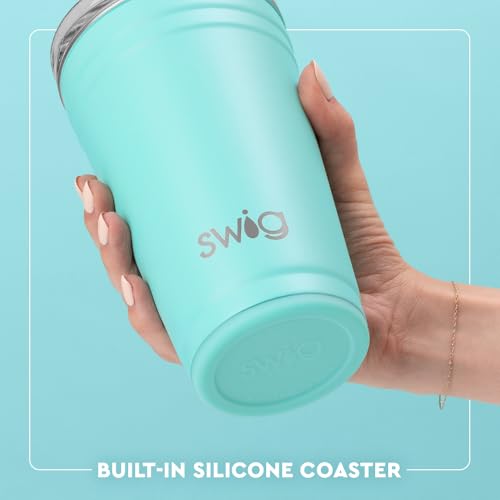 Insulated Travel Coffee Tumbler with EZ Slider Lid - Perfect Pines 24oz Stackable Drinkware