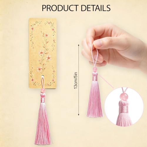 Orange Bookmark Tassels - Small Craft Tassels for Bookmarks & Keychains, 5 Inch Pack of 50