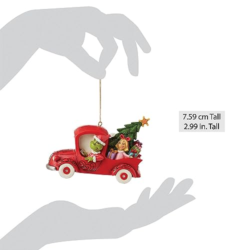 Christmas Hanging Ornament Grinch and Red Truck Decor - Jim Shore Collectible