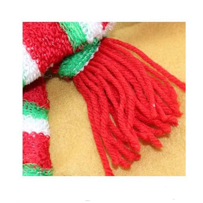 Christmas Tree Topper Snowman Ornament with Colorful Stripe Scarf - 4FT-5FT