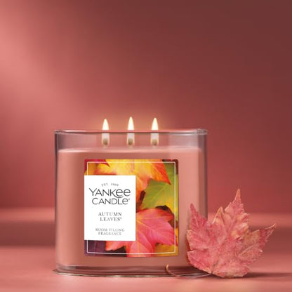 Autumn Leaves Scented Candle - 14.5oz 3-Wick Fall Fragrance - Yankee Candle