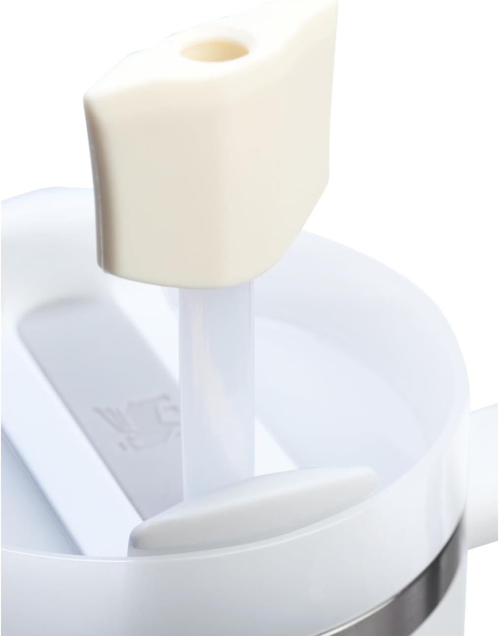 Stanley Quencher Stay Smooth Straw Topper 2-Pack - Ergonomic Silicone Cap for Tumblers | BPA-Free | Cream