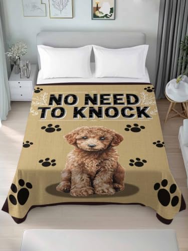 Twin XL Flat Sheet Only Microfiber Pet Paw Prints Farmhouse Bed Bedding - Brown