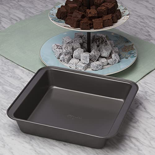 Ecolution Bakeins Cookware Non-Stick Heavy Duty Carbon Steel, Square 9”, Gray