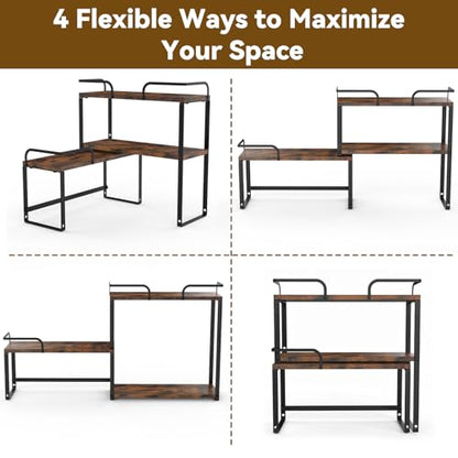Corner Stackable Kitchen Countertop Organizer Shelf - Housolution
