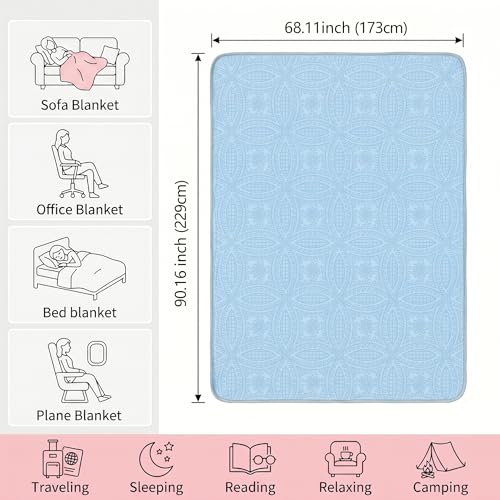 Light Purple Twin Size Summer Thin Quilt - Ultra Soft Breathable All-Season Bedding