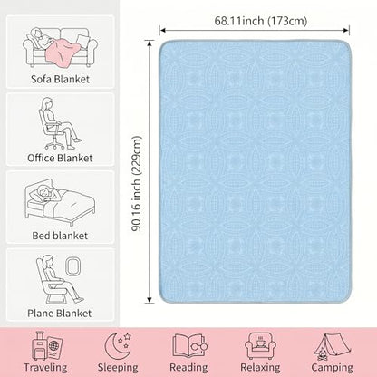 Light Purple Twin Size Summer Thin Quilt - Ultra Soft Breathable All-Season Bedding