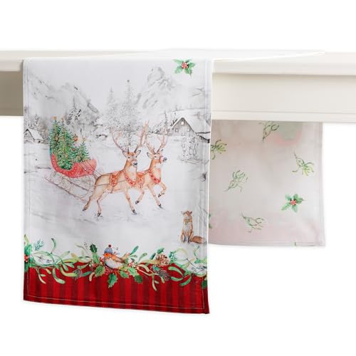 Christmas Tradition Table Runner 14.5x72 Inches - Double Layer 100% Cotton