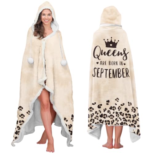 Vprintes Birthday Gift Blanket for Women - 50th Birthday Cozy Throw - September