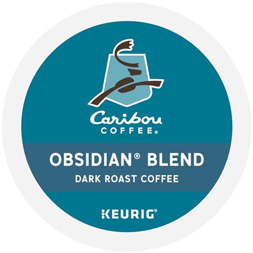 Caribou Coffee Obsidian Keurig Single-Serve K-Cup Pod, Medium Roast Coffee, 96 Count