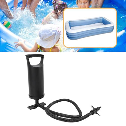 Manual Air Pump with 3 Nozzles - Quick Hand Inflation for Inflatable Mattress
