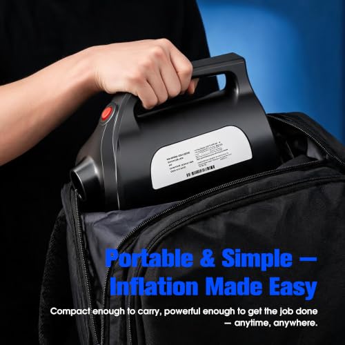 650W Electric Inflatable Air Pump with 4 Nozzles - Fast Air Mattress & Pool Float Inflator