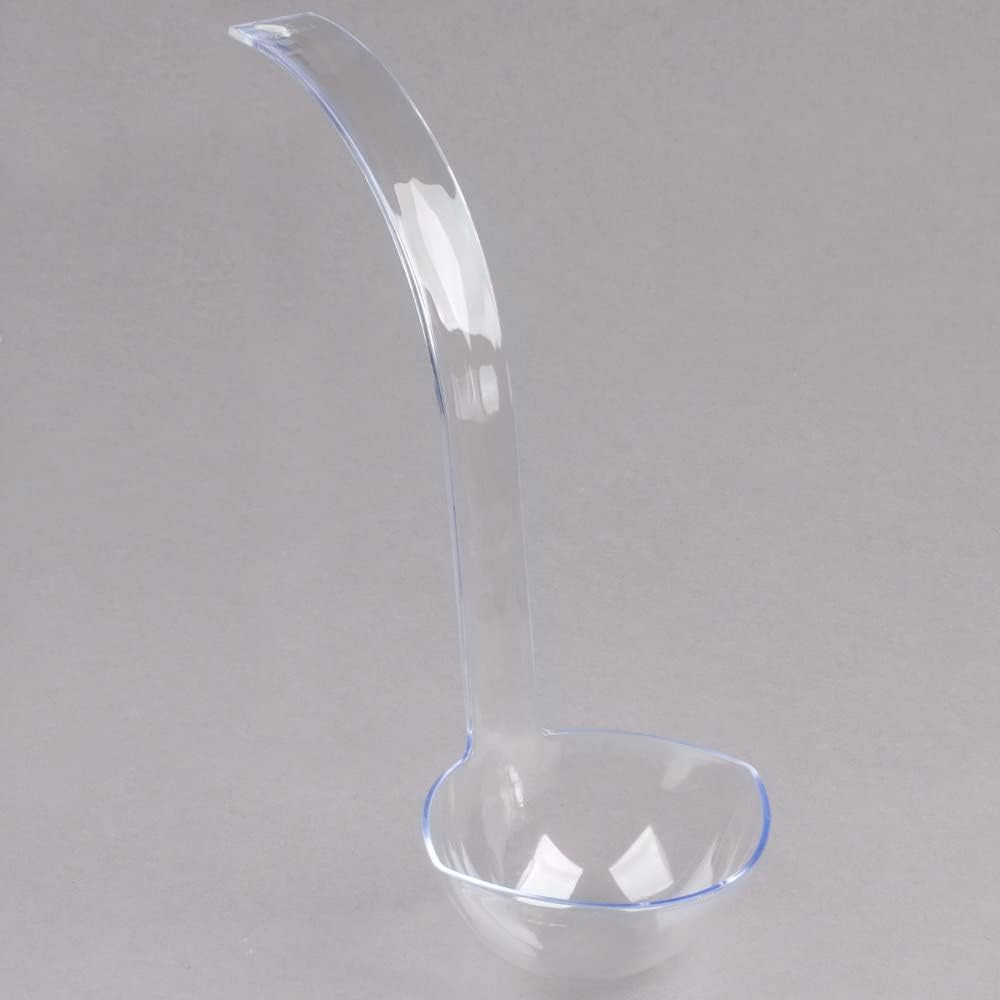 Premium Large Clear Punch Bowl Plastic Lightweight 2 Gallon with Clear Plastic Serving Ladle 5 oz Embroidered Design 8 Quart Serving Bowl
